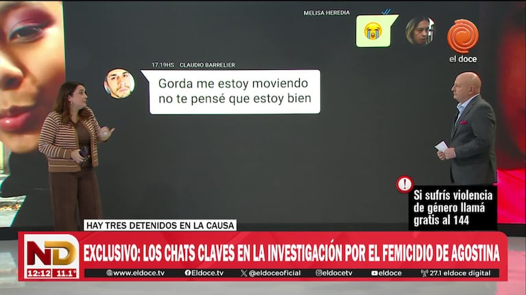 Los audios entre Barrelier y Melisa Heredia
