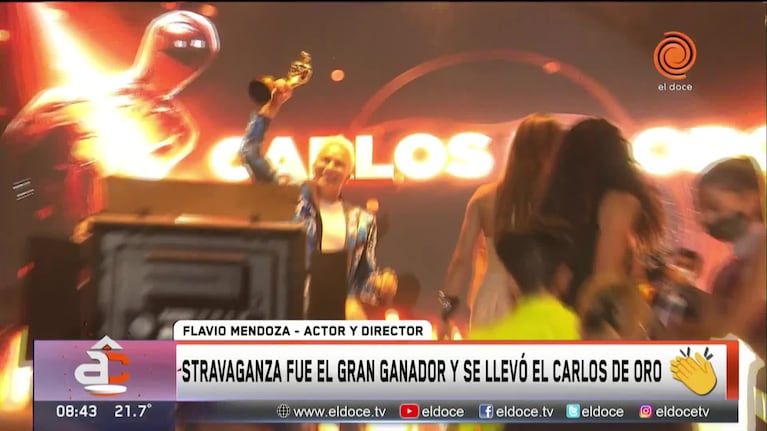 Premios Carlos 2022: la emoción de Flavio Mendoza por el oro con Stravaganza
