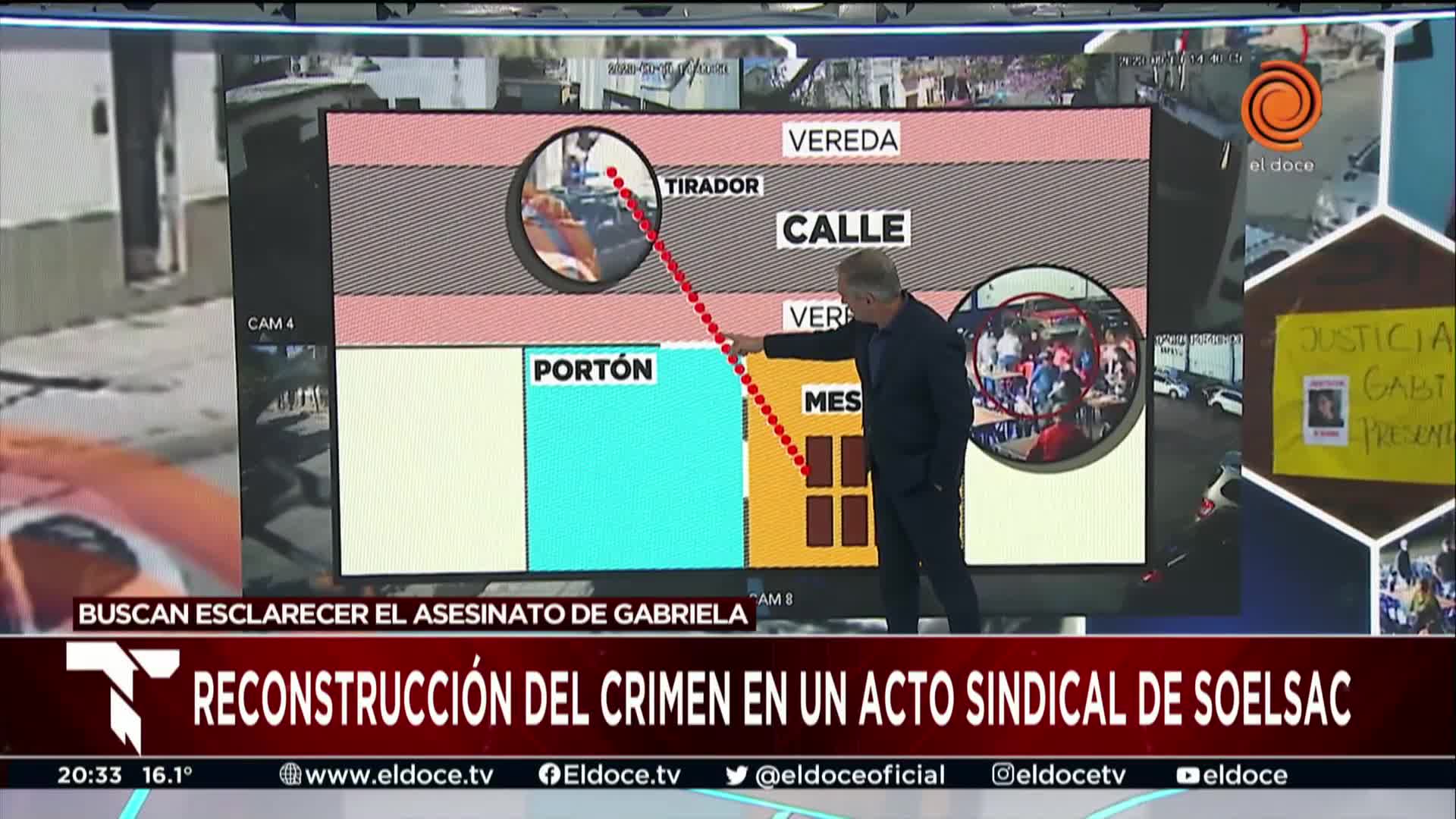 La reacción de Fittipaldi en el momento del crimen en el acto sindical