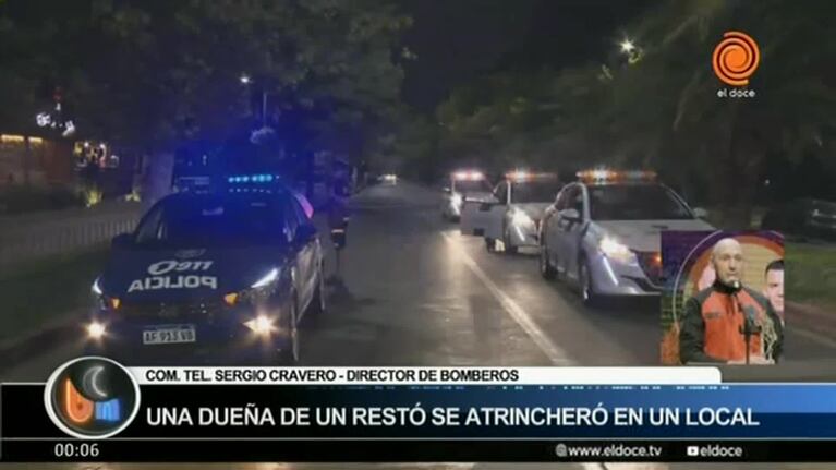 La versión oficial sobre la mujer atrincherada en un restaurante del Parque Sarmiento
