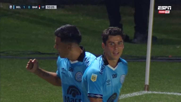 Uvita de gol: Fernández puso el 1 a 0 para Belgrano ante Barracas