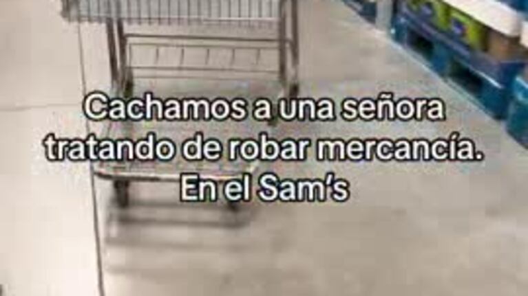 Una mujer intentó robar en un supermercado y la filmaron