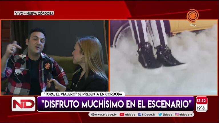 Topa el viajero: “Disfruto muchísimo el escenario”
