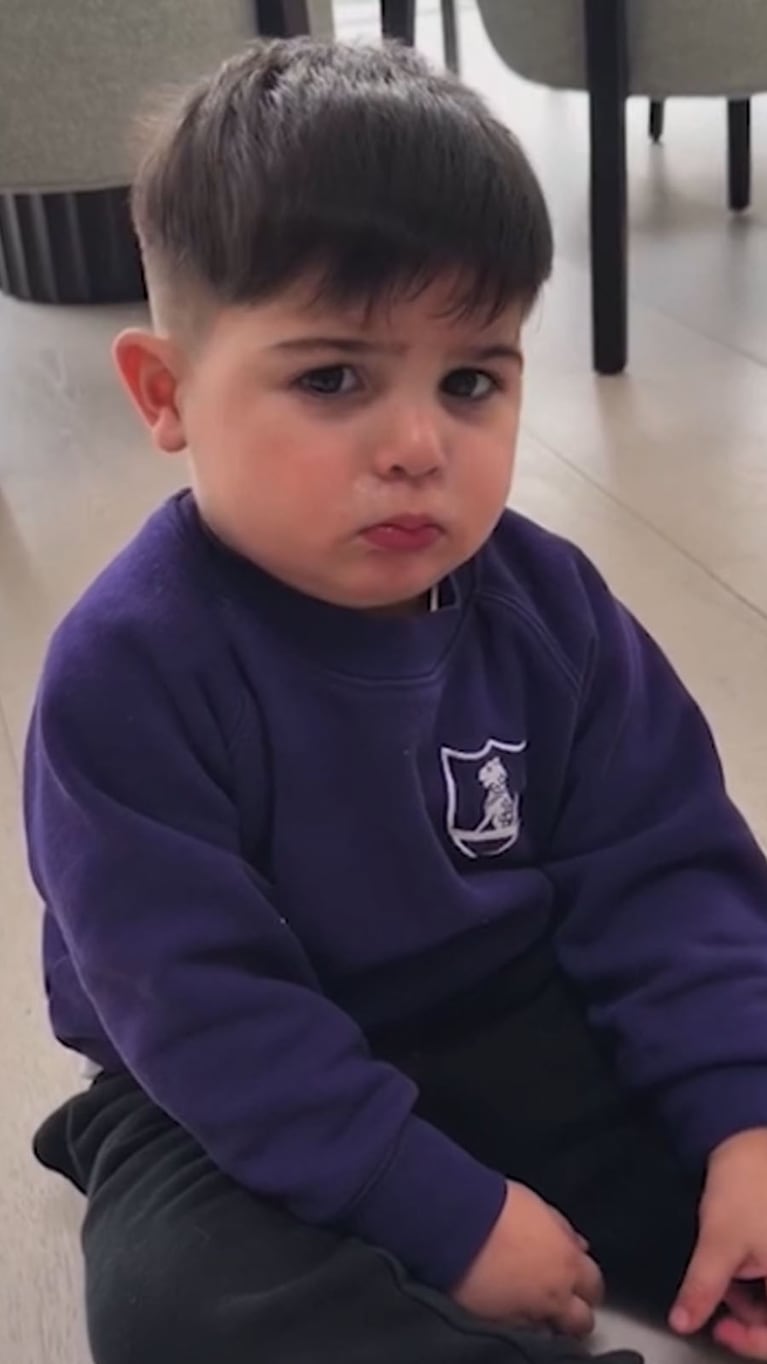 Benja Fernández y un tierno berrinche en casa