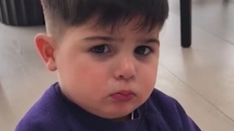 Benja Fernández y un tierno berrinche en casa