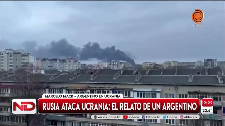 Un argentino en Ucrania: "Nos despertamos con los bombardeos"