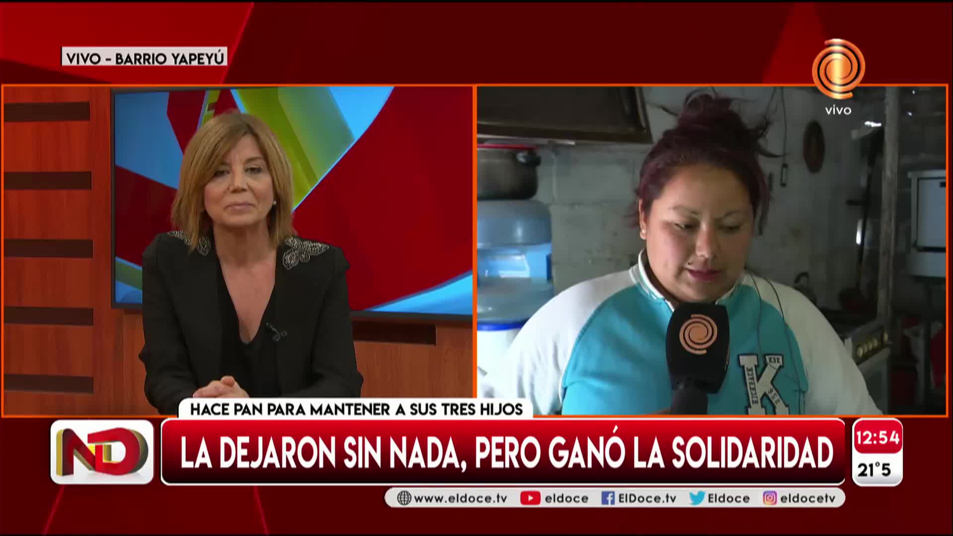 Le donaron un horno para que pueda vender pan y mantener a sus hijos