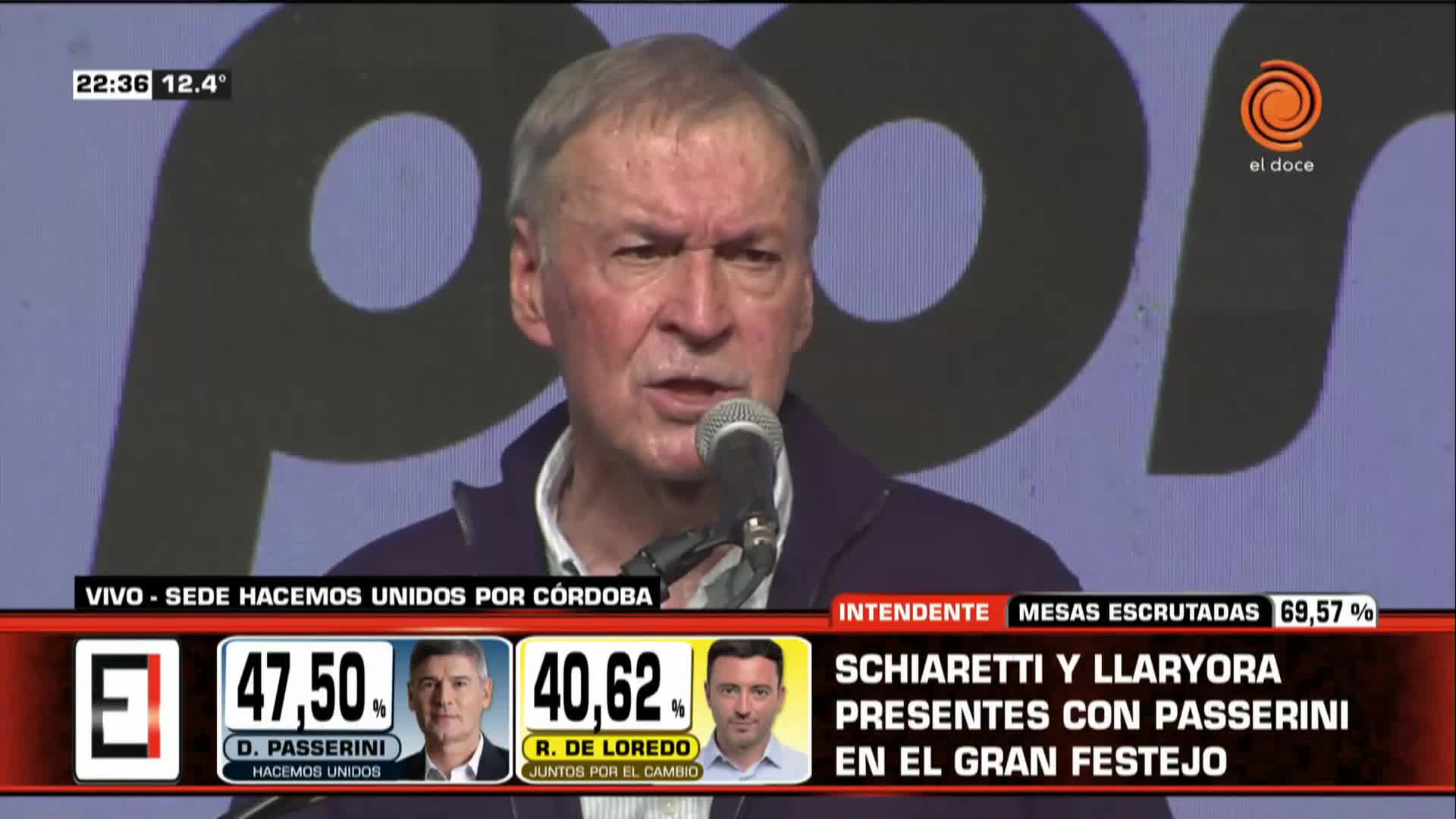 El discurso de Schiaretti luego del triunfo de Passerini 