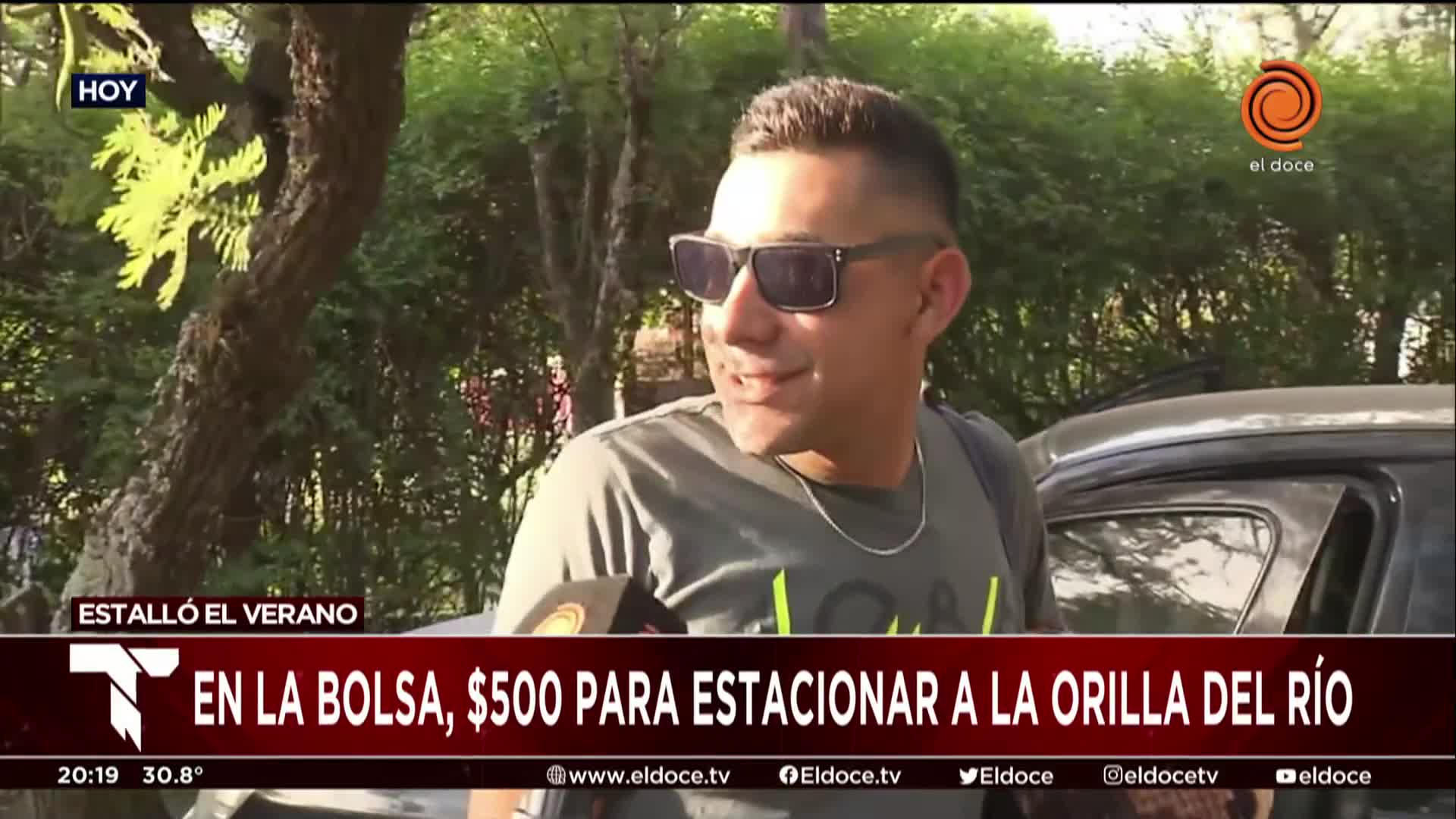 La Bolsa: cobran 500 pesos para estacionar el auto a la orilla del río