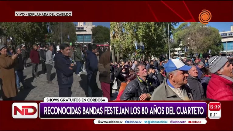 La Plaza San Martín se llenó de cuarteto con grandes artistas