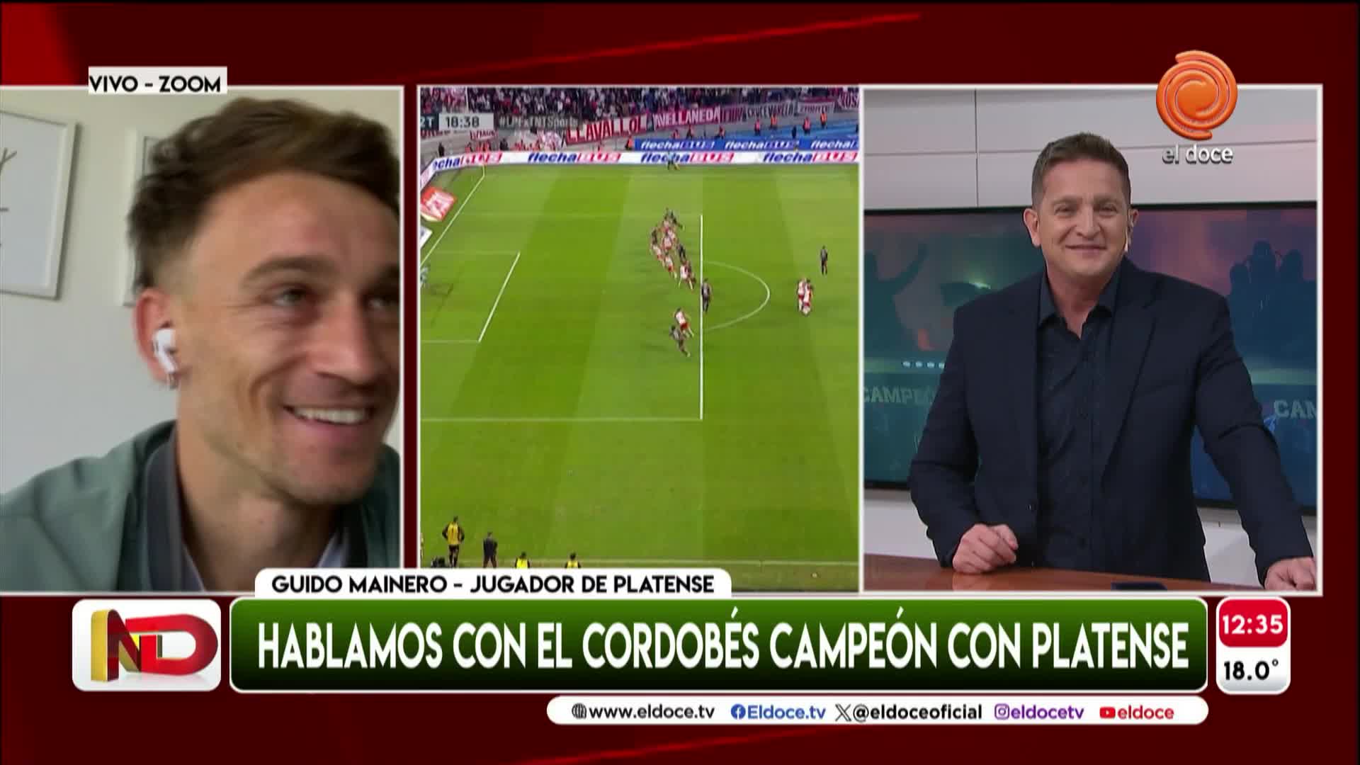 Guido Mainero y su deseo de celebrar el campeonato junto a La Mona Jiménez.
