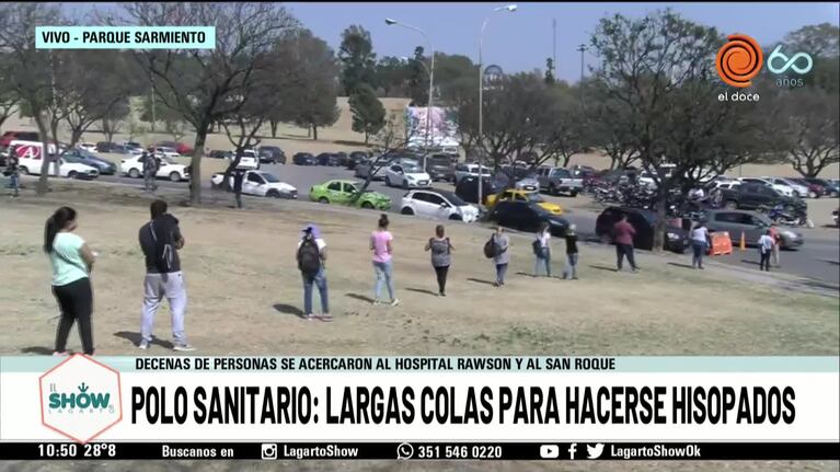 Largas colas por hisopados en Córdoba