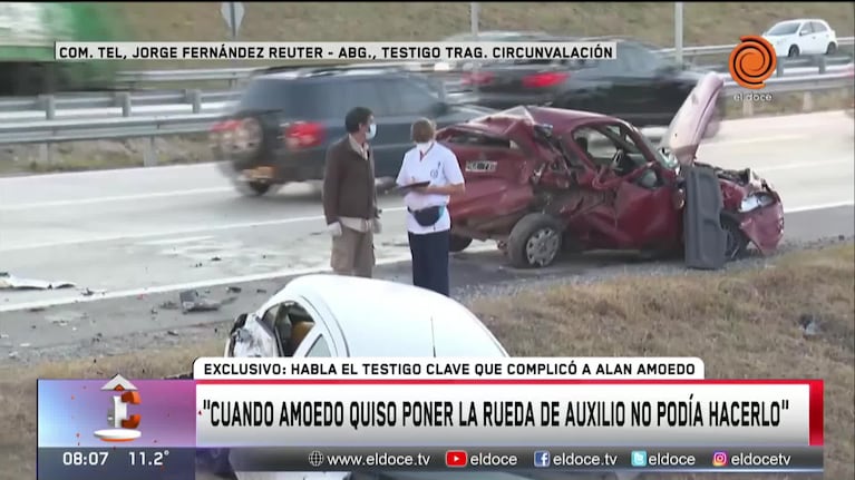 Habló el testigo que estuvo con Amoedo horas antes de la tragedia