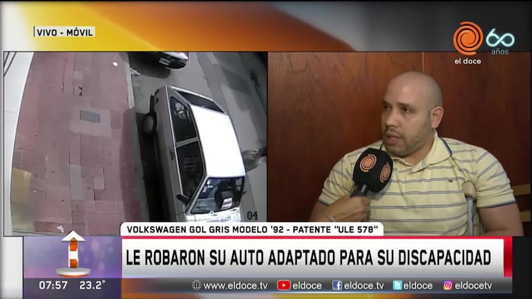 Le robaron el auto adaptado a su discapacidad