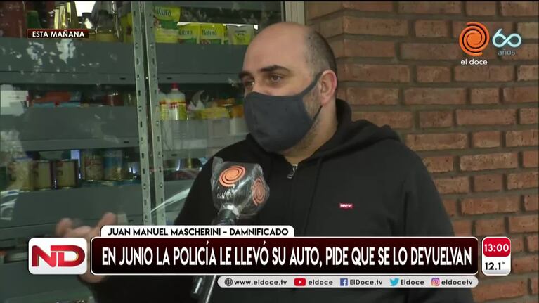 Le clonaron la patente del auto y se lo secuestró la policía