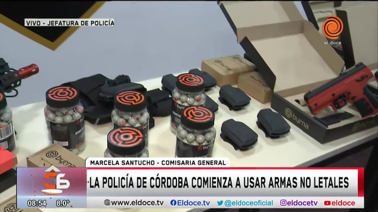 Armas no letales: la Policía de Córdoba comenzará a usarlas este viernes