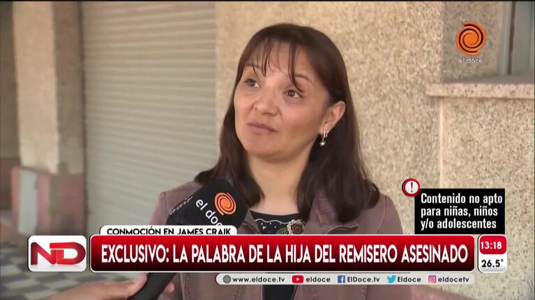 Habló la hija del remisero asesinado por un grupo de menores en James Craik