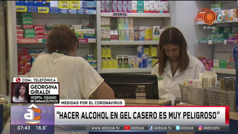 Coronavirus: los peligros del alcohol en gel casero