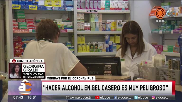 Coronavirus: los peligros del alcohol en gel casero