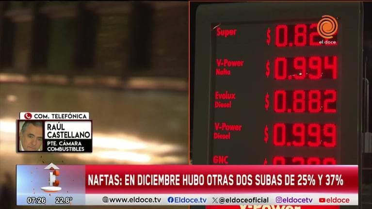 Anticipan que en febrero vuelve a subir el precio del combustible