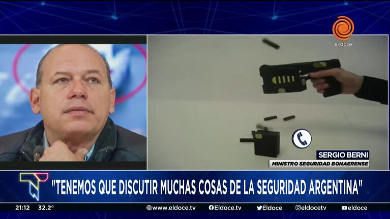 Berni se sumó al debate de las Taser tras el asesinato de una policía en Retiro