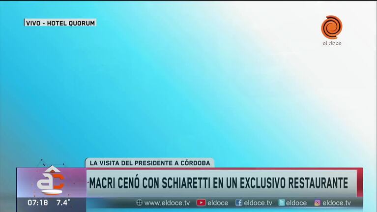 Macri pasó la noche en Córdoba y viaja a Río Cuarto