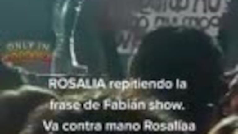 Rosalía leyó una frase del video de Fabián Show