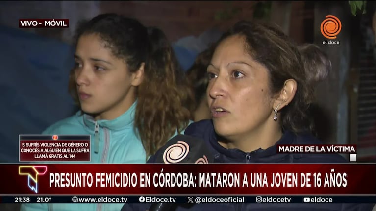 Desconsolada, una mujer pidió justicia por el crimen de su hija de 16 años