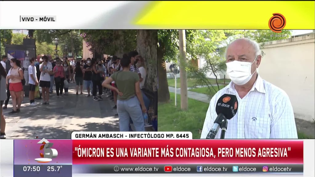 Ómicron en Córdoba: "Es más contagiosa, pero menos agresiva"
