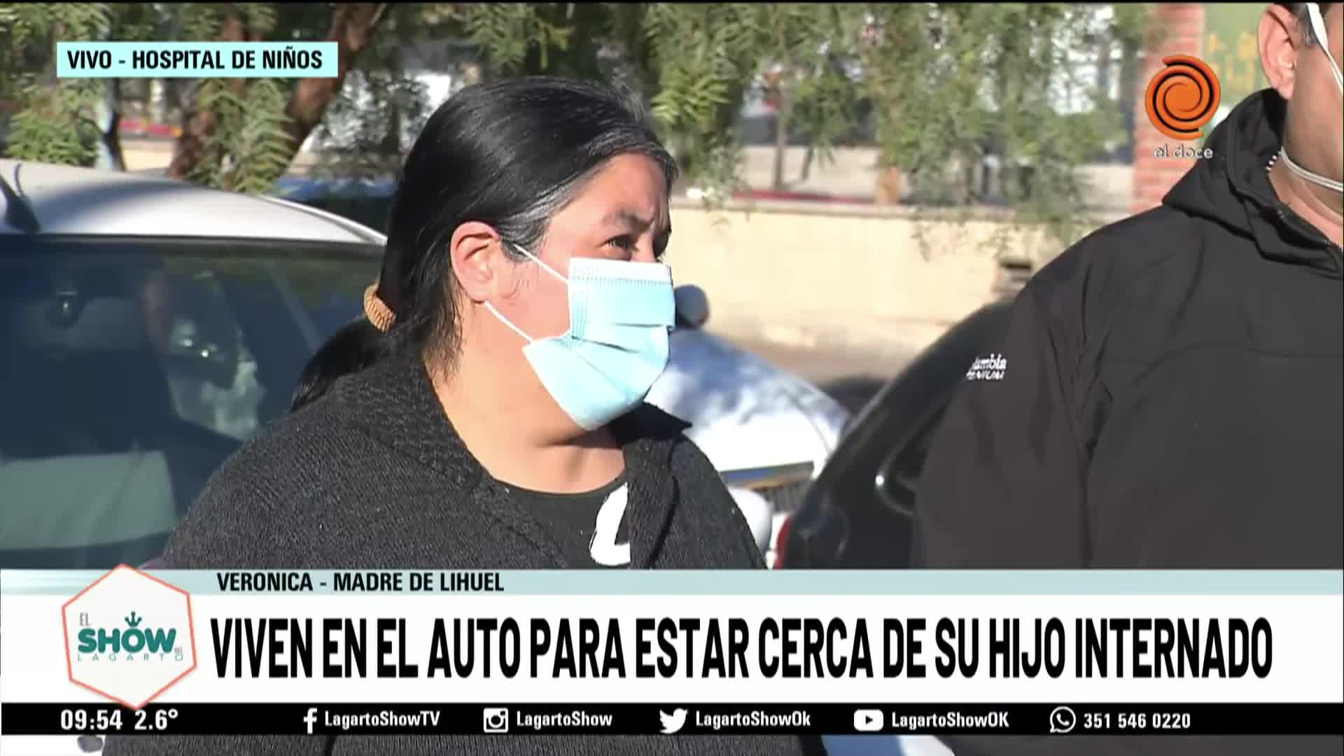 Drama en Córdoba: su hijo está internado y ellos viven en un auto