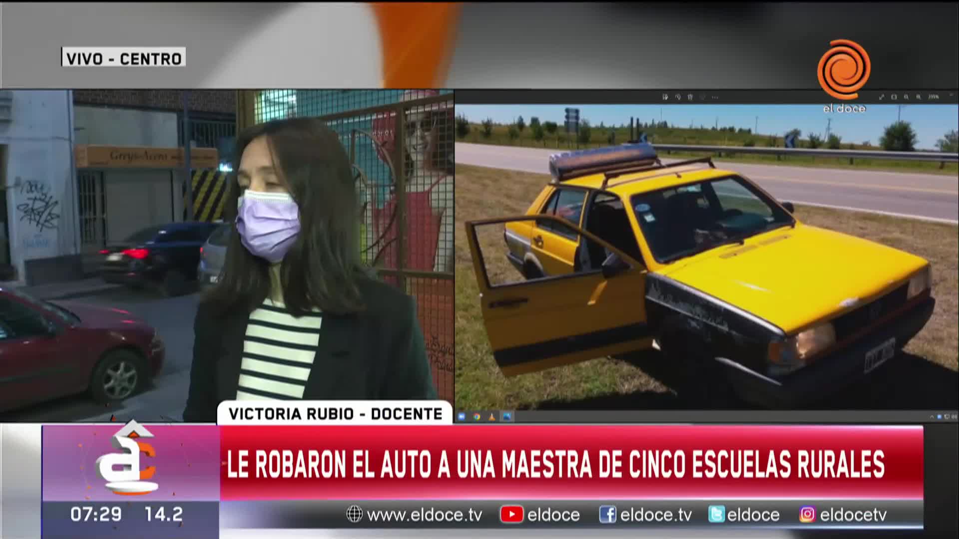 Le robaron el auto a una docente de cinco escuelas rurales