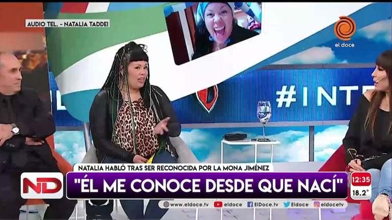 Natalia Taddei habló tras ser reconocida por La Mona Jiménez