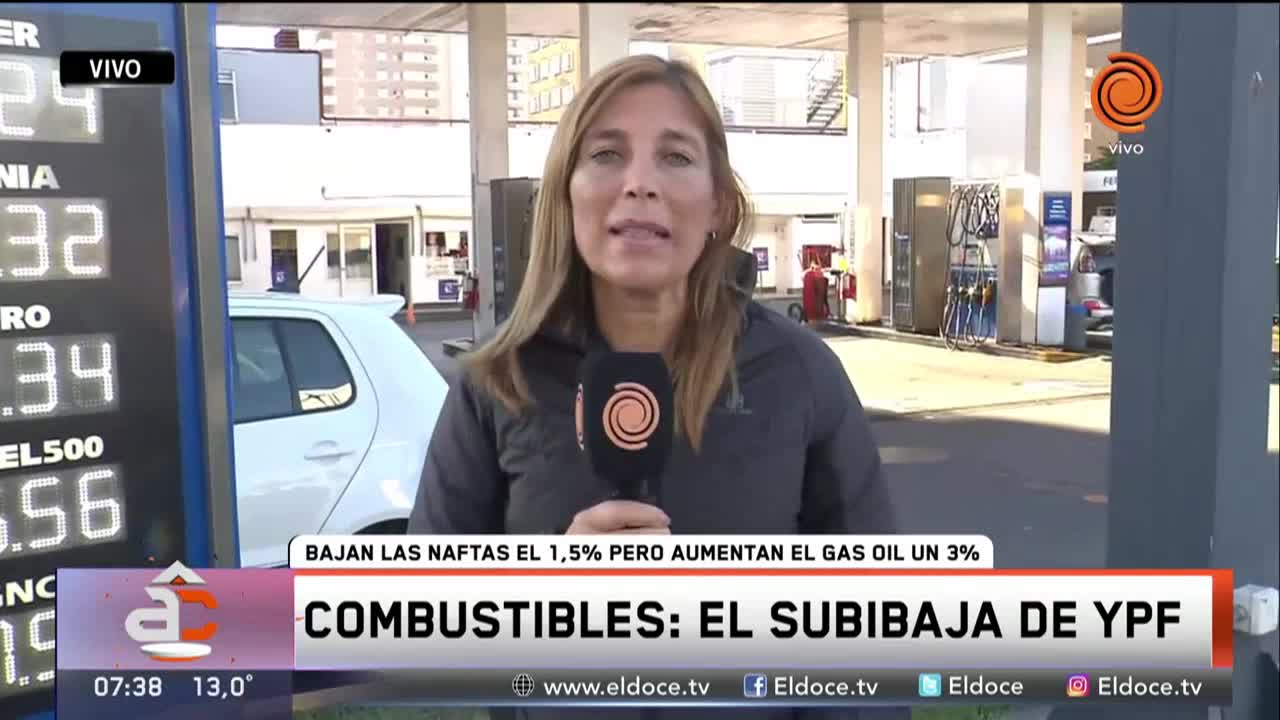 Bajó el precio de la nafta pero subió el gasoil