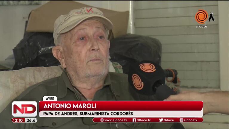 El padre del tripulante cordobés