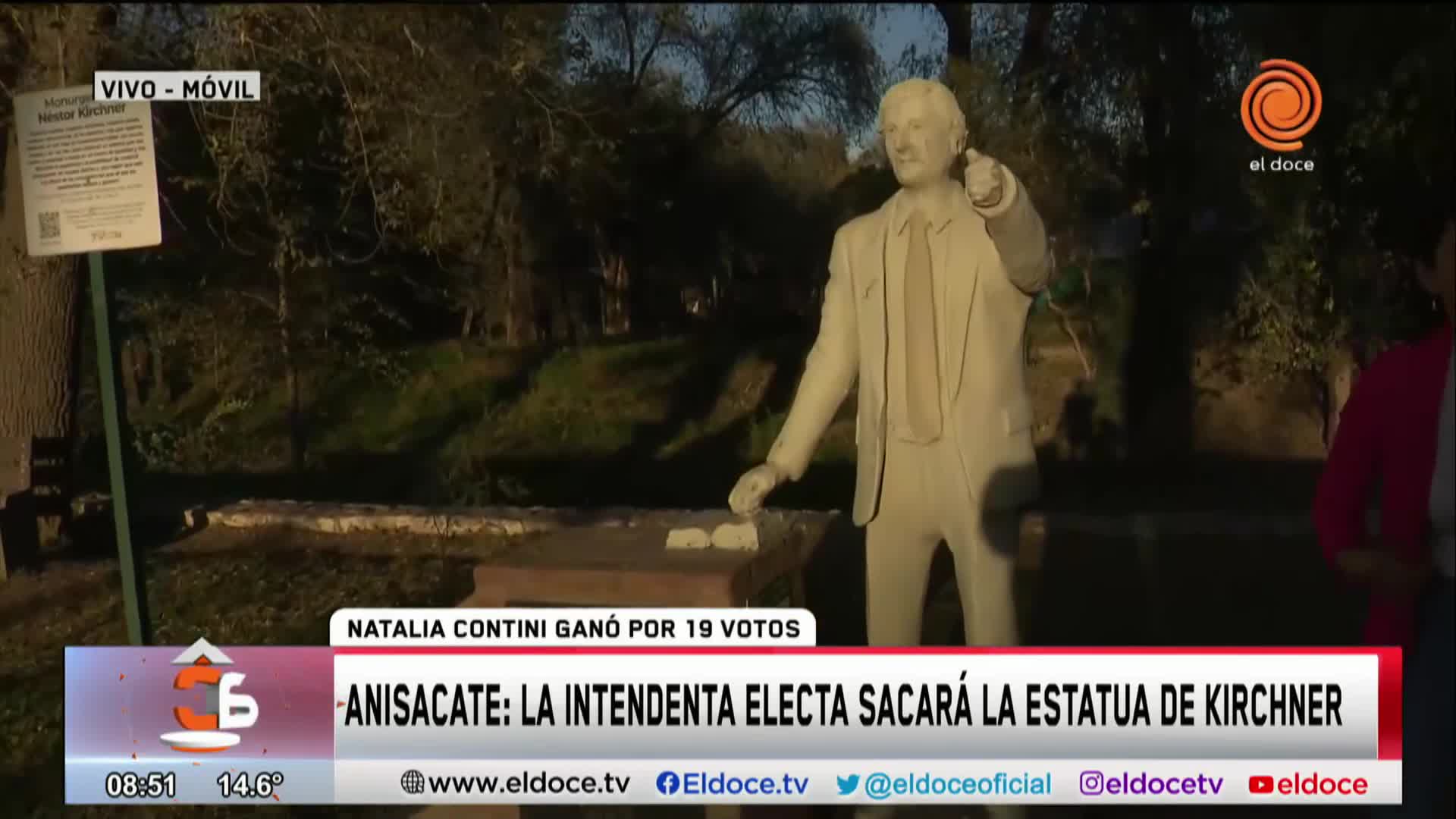La intendenta electa de Anisacate explicó por qué retirará la estatua de Kirchner
