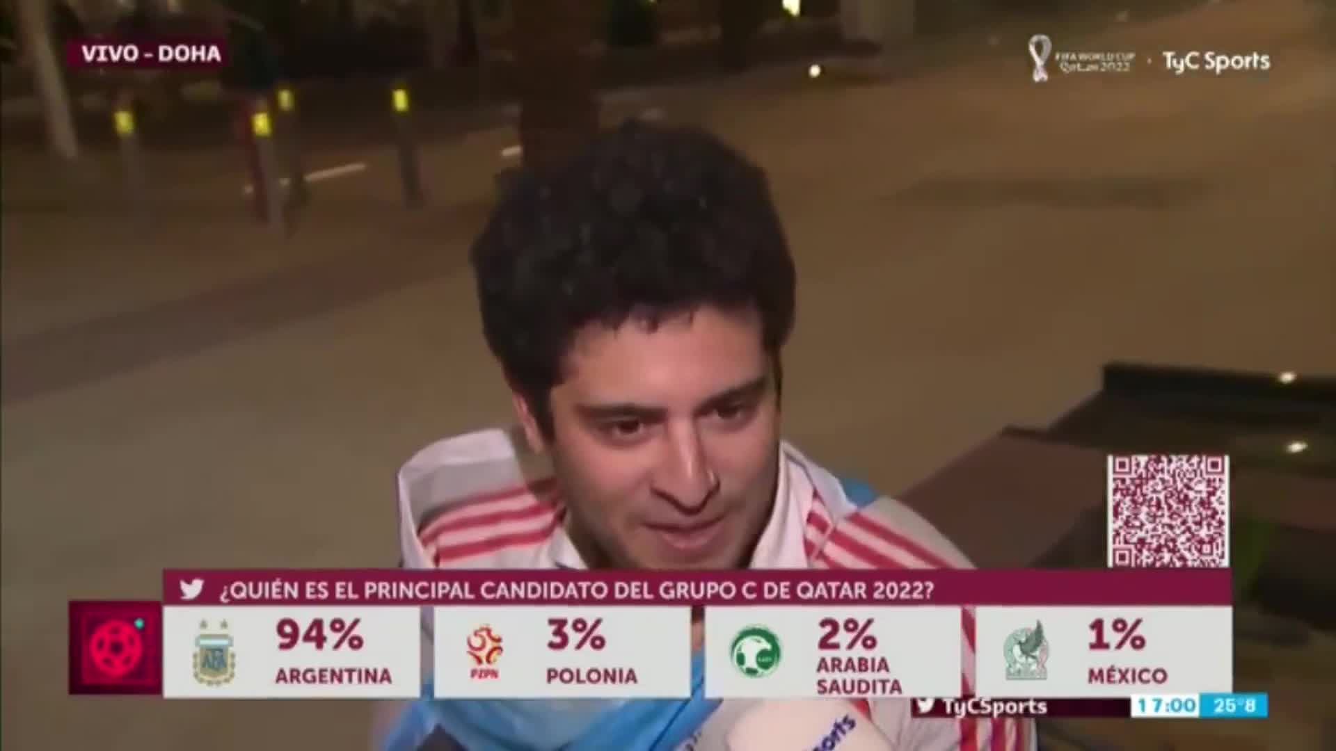 El hincha argentina que duerme en las calles de Doha