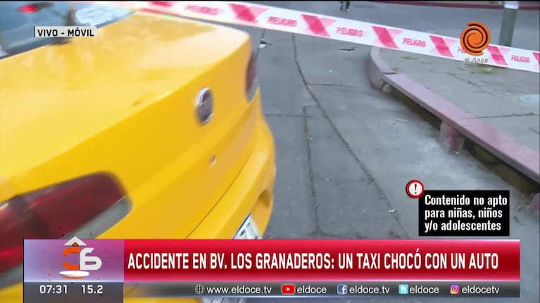 Fuerte choque en Bv. Los granaderos y Monseñor Pablo Cabrera