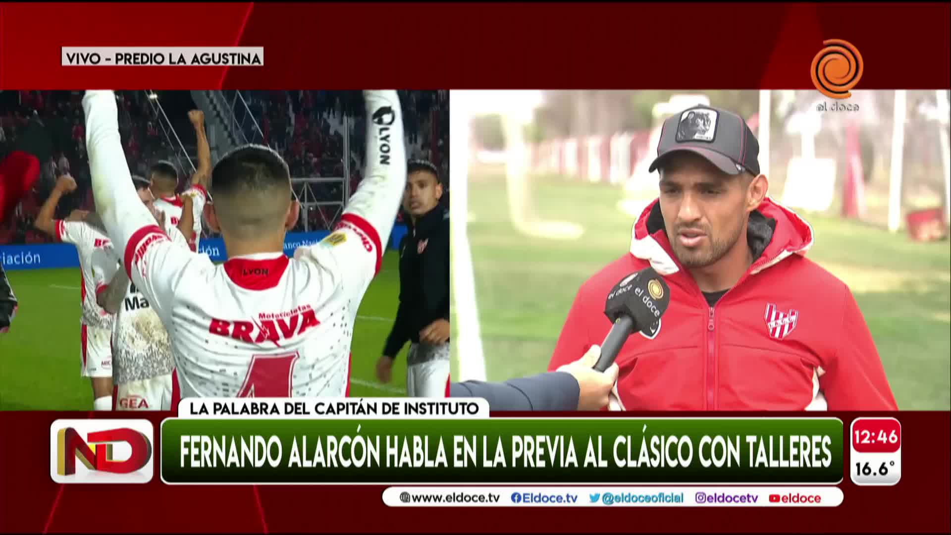 El mano a mano de Fernando Alarcón con Noticiero Doce