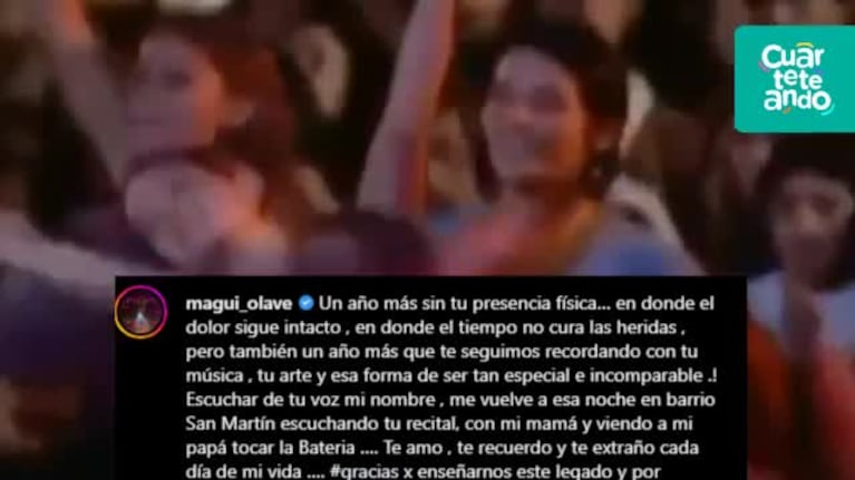 Magui Olave recordó al Potro Rodrigo