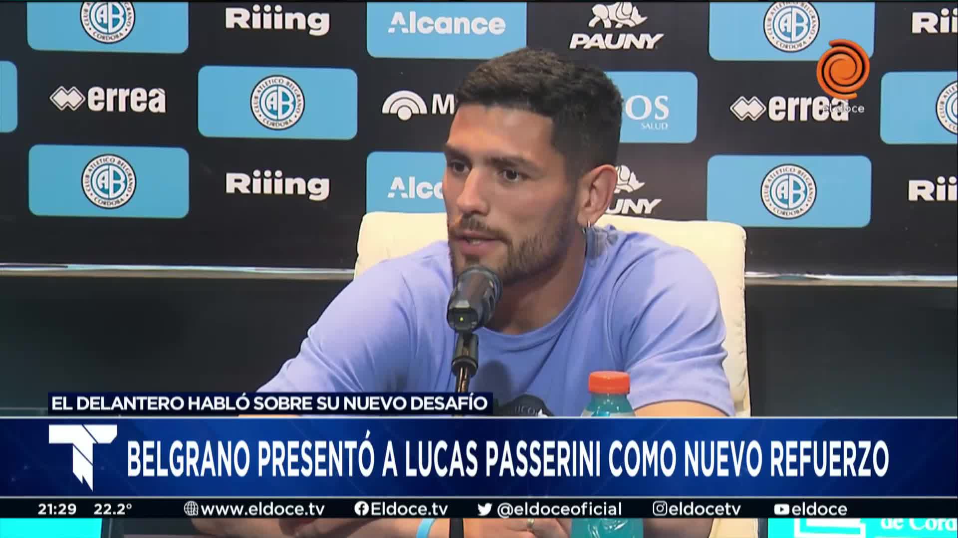 Lucas Passerini fue presentado en Belgrano