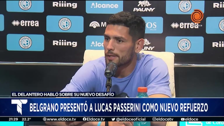 Lucas Passerini fue presentado en Belgrano