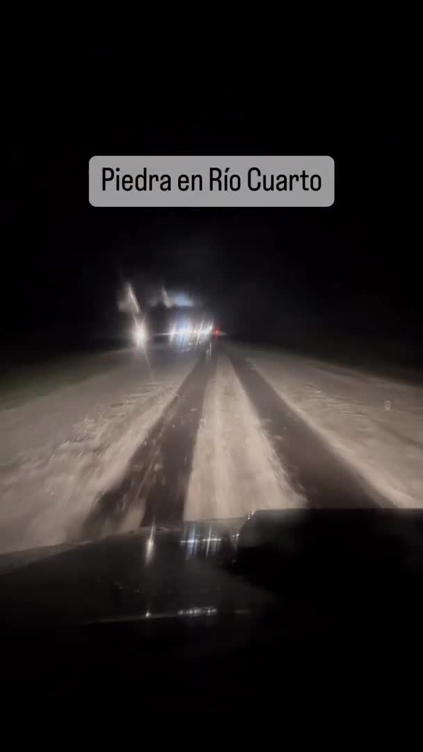 Fuerte caída de granizo en la zona Río Cuarto