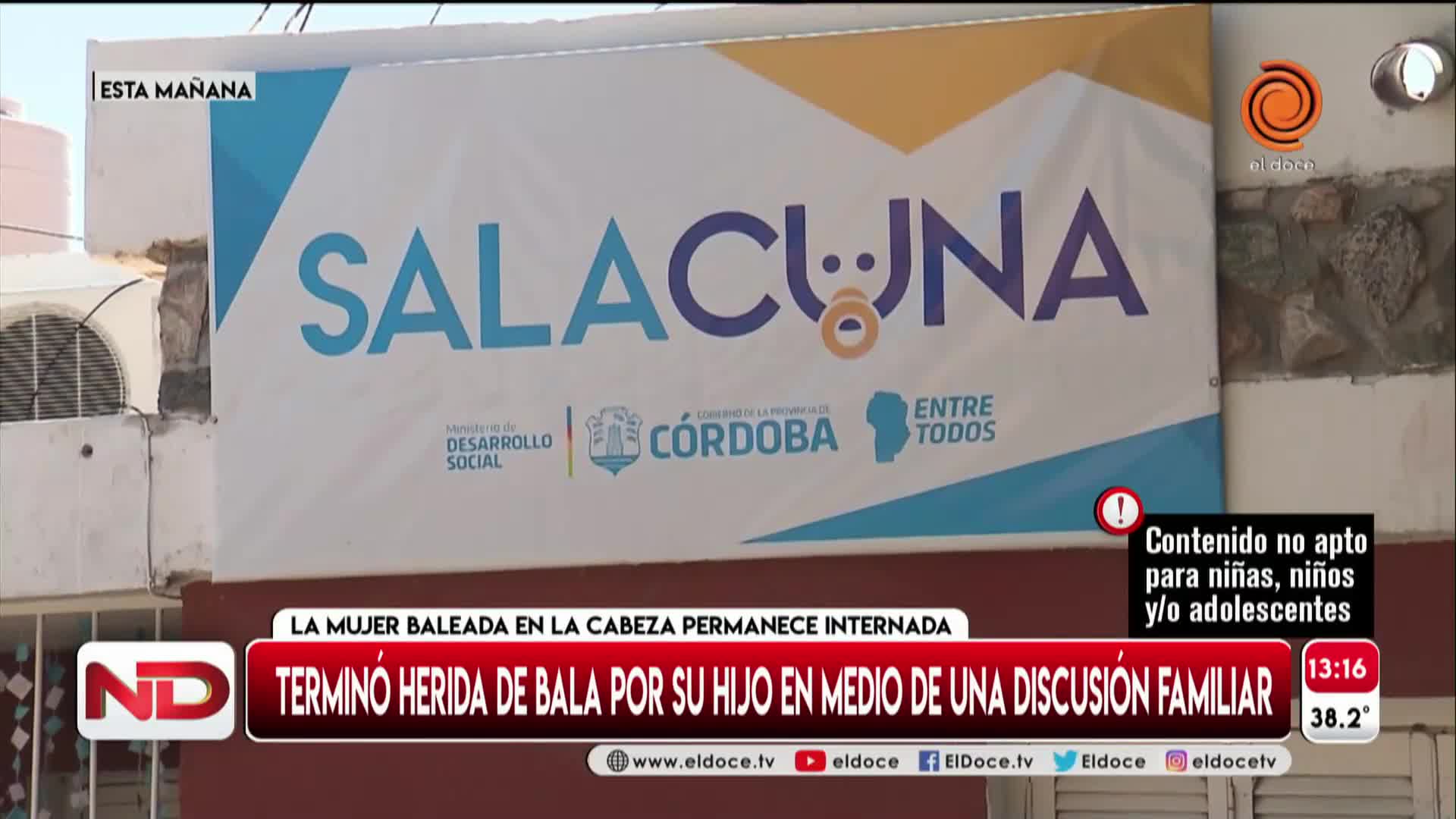 Sorpresa de los vecinos de la mujer baleada por su hijo