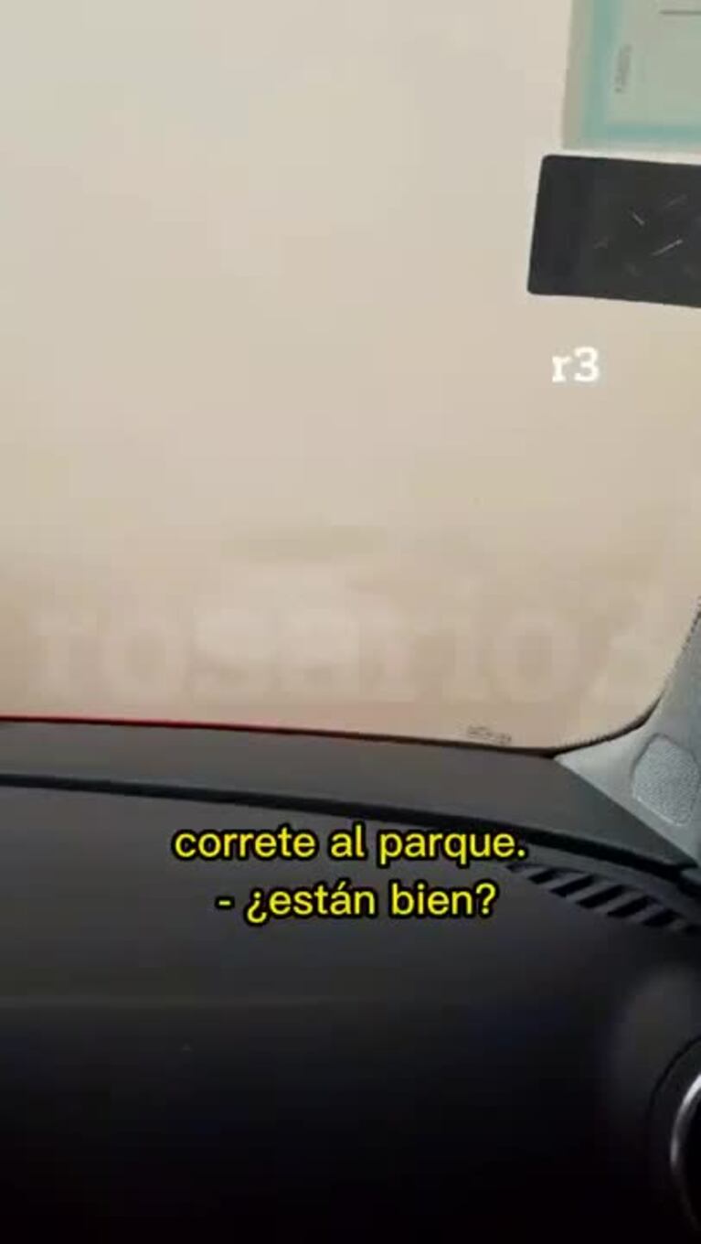 El momento del choque fatal bajo la tierra