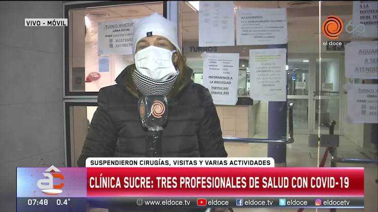 Tres profesionales de la Clínica Sucre tienen coronavirus