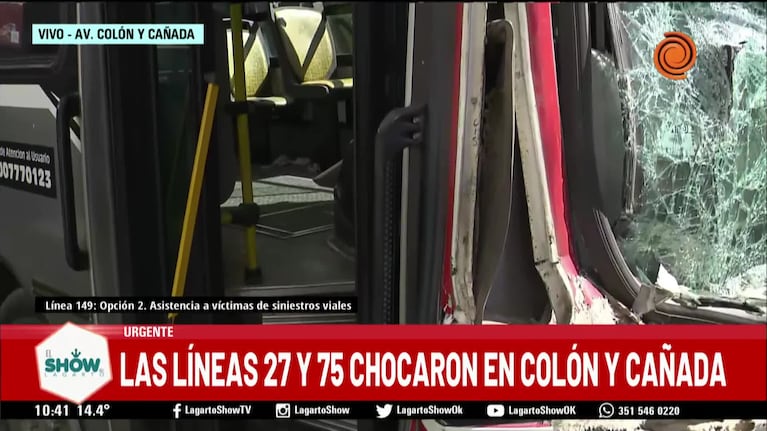 Choque de colectivos en el centro de Córdoba