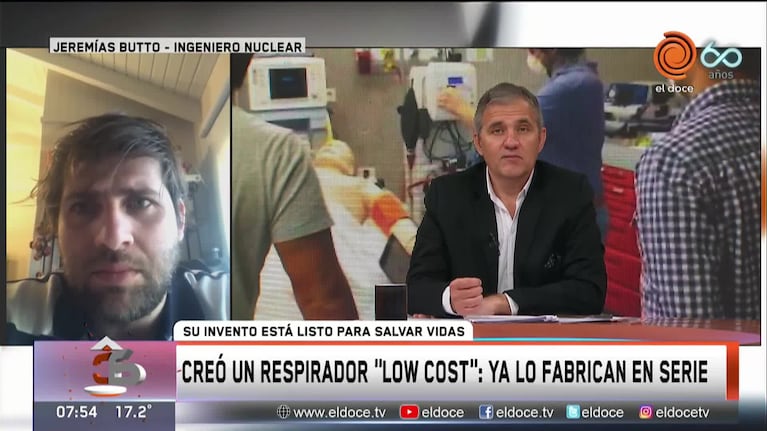 Quedó varado y creó un respirador 50 por ciento más barato