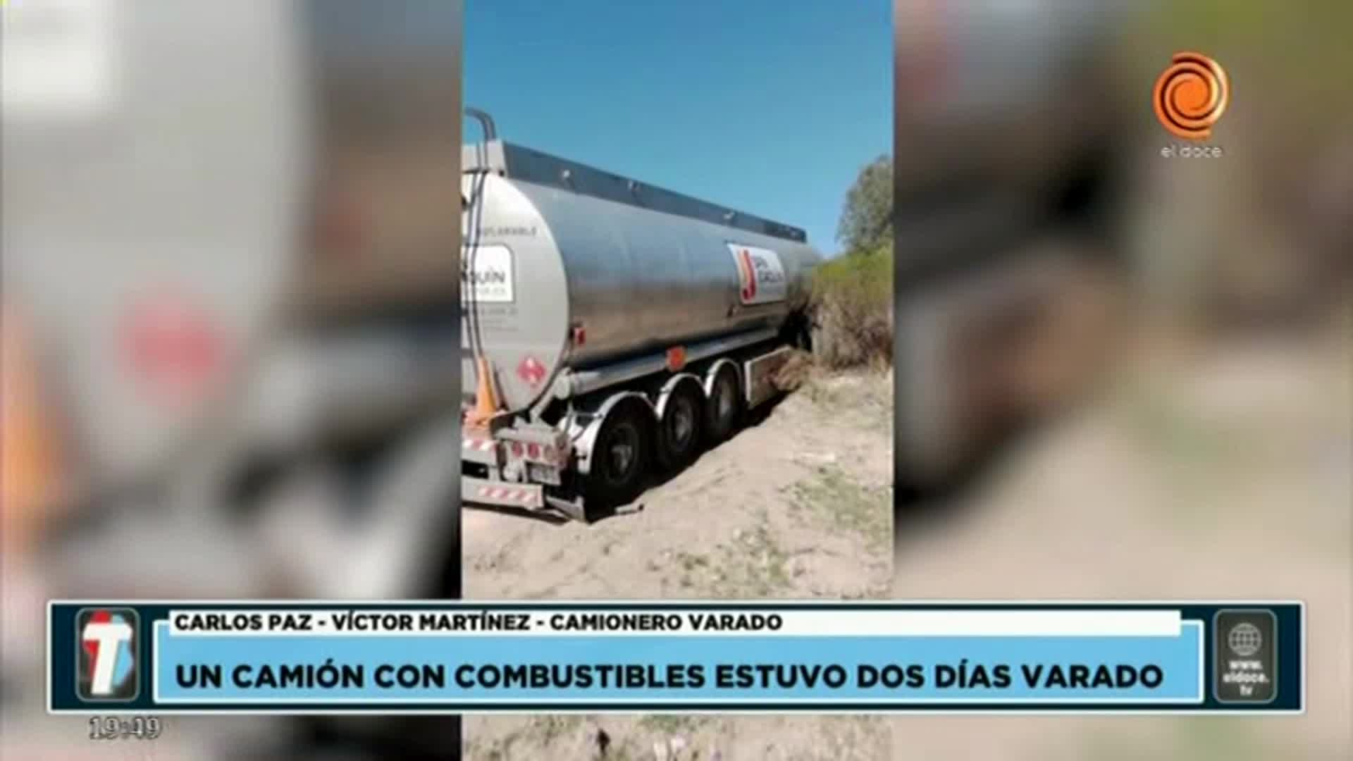 Un camionero quedó varado dos días a las afueras de Carlos Paz