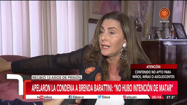 Caso Brenda Barattini: "No hubo intención de matar"