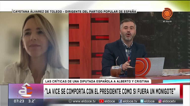 La crítica de una diputada española al presidente: “Es un monigote y se deja humillar”